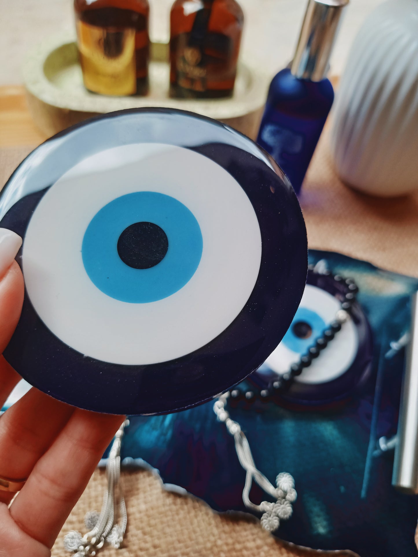 Resin Nazar Coaster Set - Crafted Galleria
